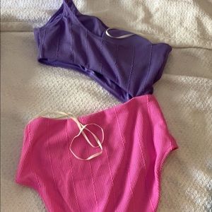 One shoulder one piece from aerie